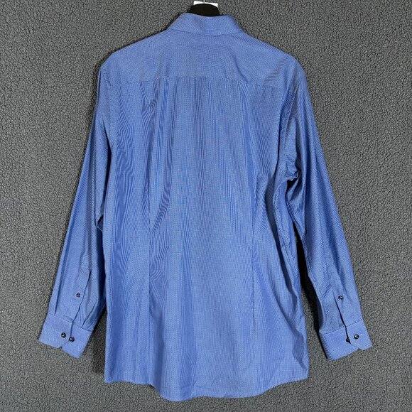 Eton Signature Twill Cotton Contemporary Button Up Shirt - Men's Size 42/16.5 - Picture 4 of 10